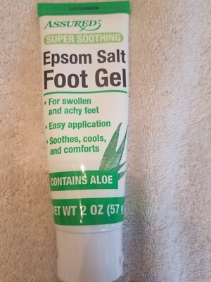 (1) Assured Super Soothing Epsom Salt Foot Gel 2 oz Tube