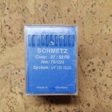 Schmetz Needle Box of 100 Needles Canu 37:92 FB Nm:75/029 UY 121 GUS