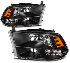 For 2009-2018 Dodge Ram 1500 2500 3500 Headlights Assembly Black Housing Lr For 2009-2018 Dodge Ram 1500 2500 3500 Headlights Assembly Black Housing Lr