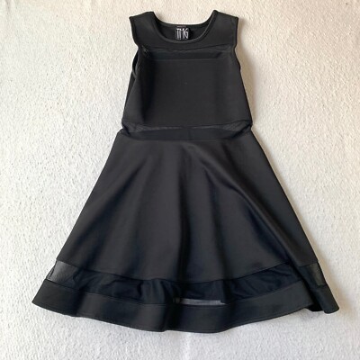 black mesh stripe dress *PRE ORDER* Mina Dress in Striped Mesh XS