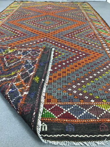9x10.9ft vintage area rug handmade rug muted color