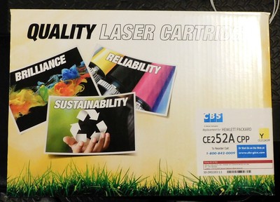 New HP Compatible CE252A CPP Yellow Toner Printer Cartridge, LJ CM3530 + CP3525