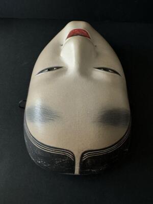 Japanese Noh Mask Kyogen Wood Carving Komen Yuki Kagura Kabuki | eBay