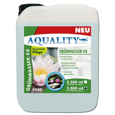 (7,80 /l) AQUALITY Grünwasser EX 5 Liter Teichklärer für klares Wasser