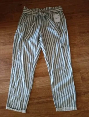 C&A Clockhouse Damen Paperbag Hose High Waist Sommer Hose Gestreift Gr. 40 - Bild 1 von 3
