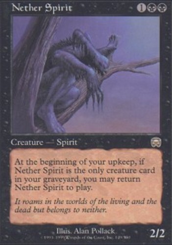 MTG - Nether Spirit - Mercadian Masques - NM, English Magic FLAT RATE SHIP