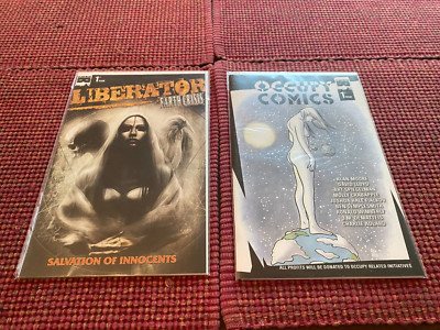 Lot (2) Occupy Comics #1 & Liberator Eart Crisis Vol 2 #1 Black Mask Comic VF/NM