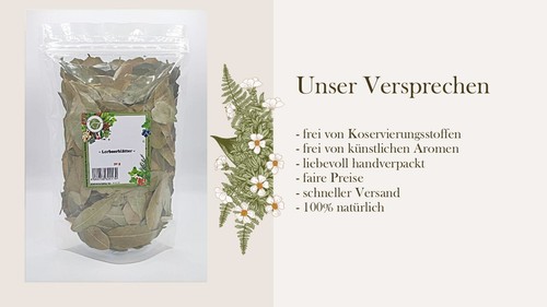 50 g Lorbeerblätter Lorbeerlaub ganz gereinigt & getrocknet - 1A Qualität - Bild 4 von 4