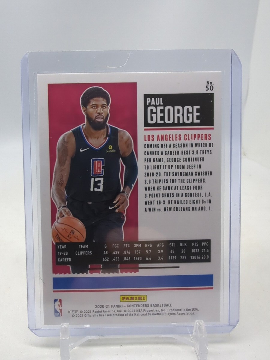 Panini 2020-21 NBA Contenders Season Ticket 50 Paul George