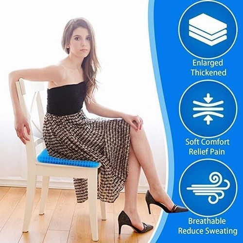 Gel Seat Cushion Double Thick Egg Seat Cushion Breathable Design Non-Slip Cover - Picture 5 of 6
