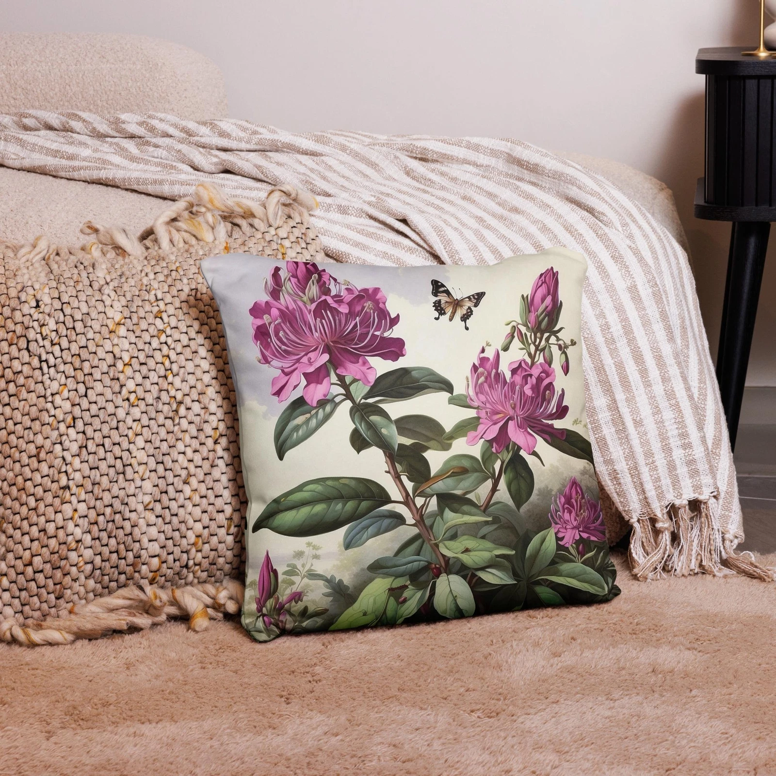 Throw Pillow Case Flowers A27