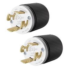 NEMA L14-30P Locking Plug 2 Pack 30A 125/250V Twist Lock Male Generator Connecto