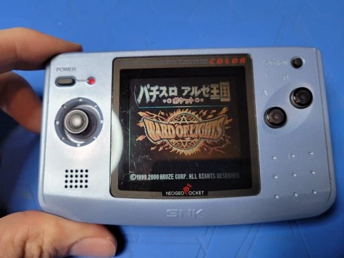 Tested and Working =) SNK Neo Geo Pocket Color Console Platinum Blue