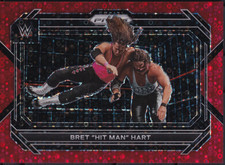 Bret "Hit Man" Hart | Red Under Card Prizm /99 | WWE 2023 Panini Prizm