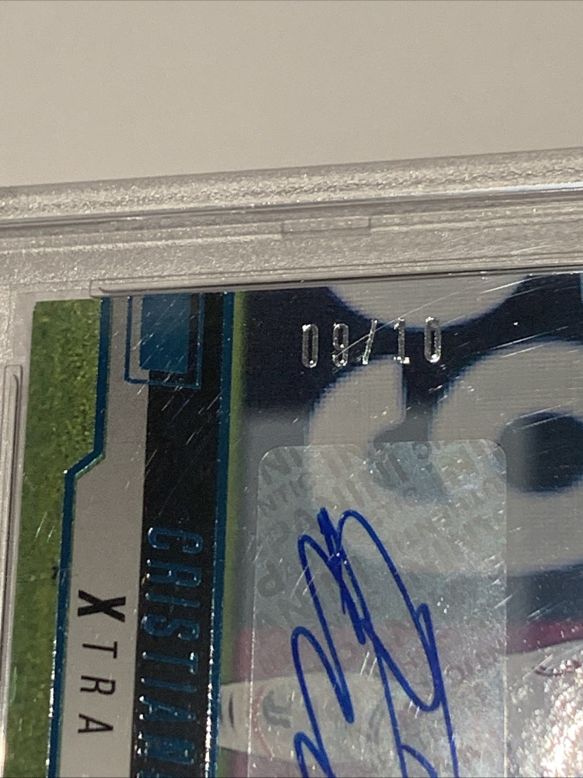 2019 Panini Chronicles Cristiano Ronaldo PRESTIGE SER. A- AU-platinum /10 PSA 6 view 3