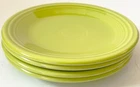 HOMER LAUGHLIN CHINA Genuine FIESTA 2 XXDD 2 YYA 7.25 salad PLATES in LEMONGRASS