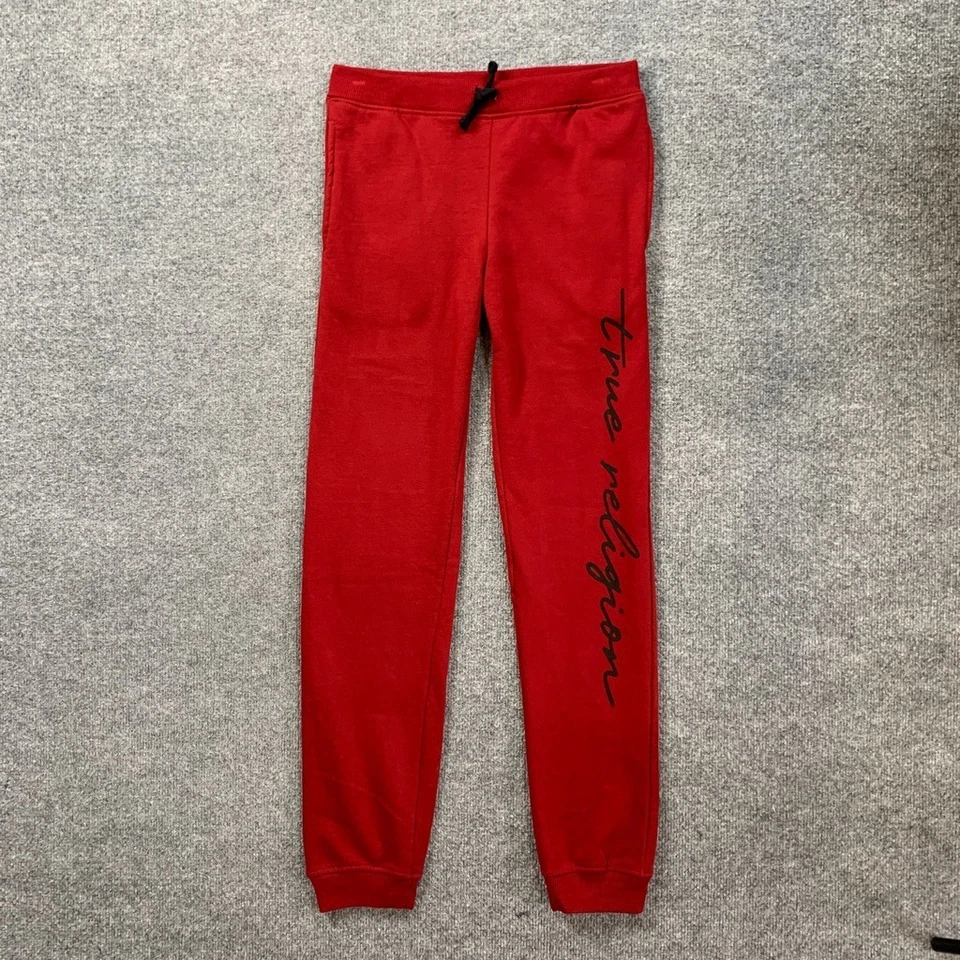 True Religion бегунов девочек L большой кардинал черный флис с подкладкой карманы логотип - Изображение 2 из 4