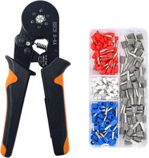 201PCS Ferrule Crimping Tool Kit, AWG23-10 Self-adjustable Ratchet Wire Crimping