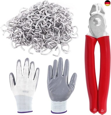 1002 Stück Verzinkte Schweineringe mit Hog Ringzangen Set, Wurstclipper Zange mi