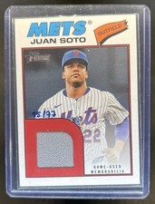 2026 Topps Heritage Juan Soto Real One Jersey Red #/77 Mets