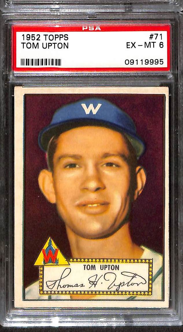 1952 Topps #71 TOM UPTON PSA 6 EX-MT 09119995