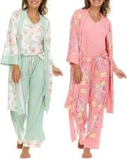 Flora Nikrooz Women's Super Soft 3 Piece Pajama Sleep Set |