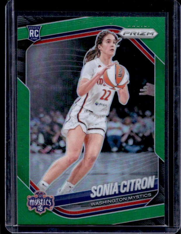 2025 Panini WNBA Prizm Sonia Citron RC Green Rookie #122 Mystics