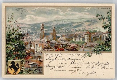 50570995 - 7000 Stuttgart signed Schnorr Stuttgart Stadtkreis