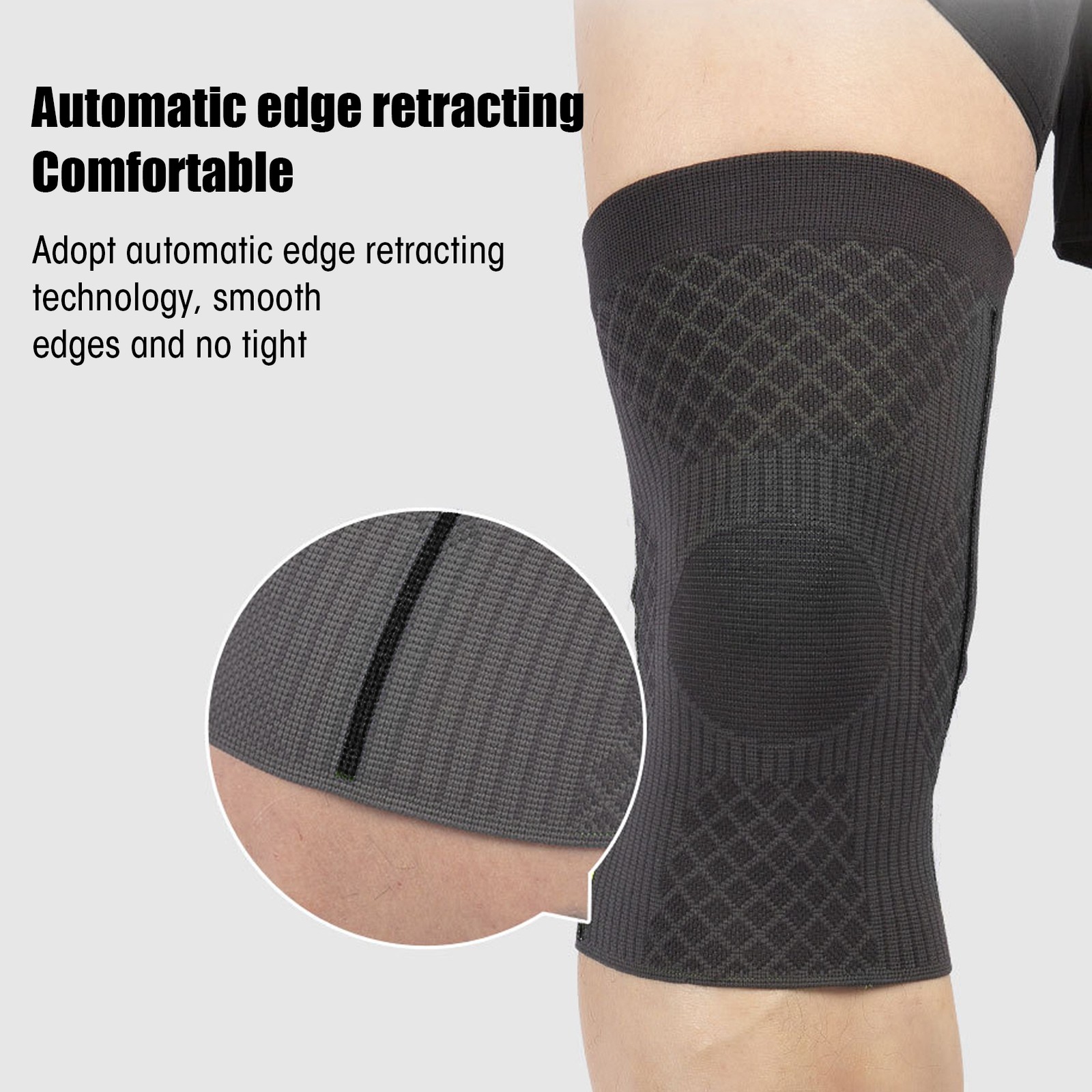 ✿ Knitted Knee Protector Elastic Fabric Weaving Nylon Knee Pad For Basketball EC