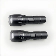 Military Tactical Light LED Flashlight High Power  5-Modes Water Resistant 2/pcs