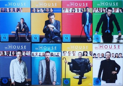 Dr. House: alle Staffeln 1-8 (komplette Serie im Paket) DVD Set, Hugh Laurie