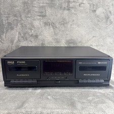 Pyle PT639D Dual Cassette Deck Recorder And Player With Noise Reduction DNR
