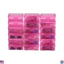 18-Pack Clear Plastic Storage Containers - Stackable Arts  Crafts Organizers