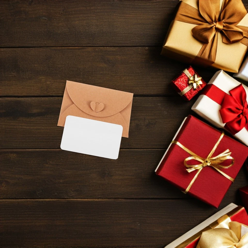 20 Pcs Enveloppe Pour Cartes De Visite Noël À Message D'écriture - Photo 4/4