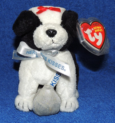 Original Ty Beanie Baby COOKIES AND CRÈME Hershey's Hund mit Tag Vitrinenstück