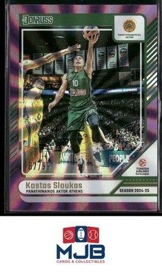 2024-25 Turkish Airlines EuroLeague Kostas Sloukas Purple Laser #/99 #54