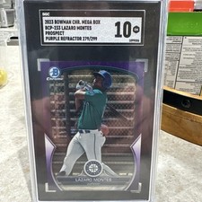 2023 Bowman Chrome Mega Box Lazaro Montes  Purple Mojo Refractor #279/299