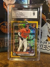 2024 BOWMAN CHROME PROSPECTS MAC HORVATH GOLD REFRACTOR /50 #BCP-6 CGC 9 MINT