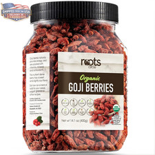USDA Organic Dried Goji Berries 14.1Oz Jar 1 Pack Bulk Supply of Goji Berry Fr