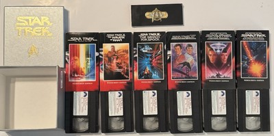 VHS Tape, Star Trek The Screen Voyages, 6 Tape Set, With Box, Pin, VG Condition 