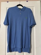 US Polo Assn. Large Men Blue Collared Shirt NWT