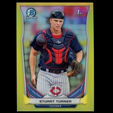 2014 Bowman Chrome #265 Stuart Turner 1st RC Mini Yellow Refractor SP #/25