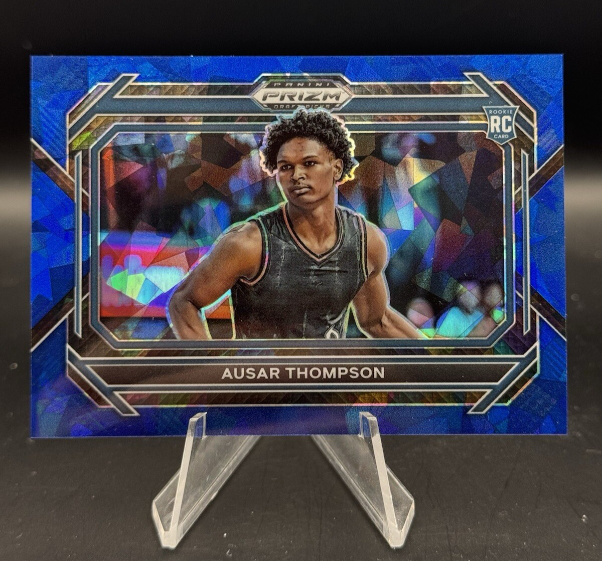 Ausar Thompson 2023 Panini Prizm Draft Picks Blue Cracked Ice /99#17 Rookie RC