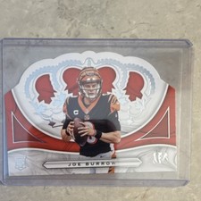 Panini Chronicles Crown Royale Joe Burrow Rookie Bengals Football Card CR-1. rookie card picture