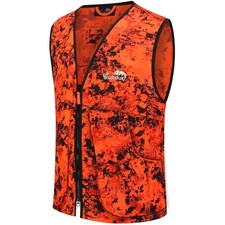 Blaze Camo Orange Jagdweste Jagd Sicherheit leichte Weste mit mehreren Tasche...