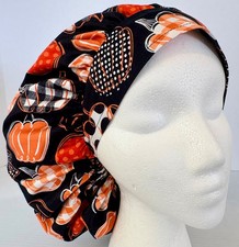 Pumpkin Print Size Large Medical Bouffant Scrub Cap Surgery Hat