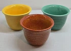 3 Vintage Bauer USA Beehive Custard Ramekin Cups Ring Ware Bowls 2.5”x3.5"  Mint