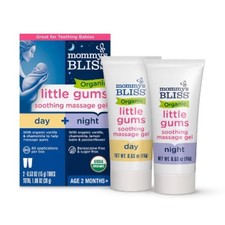Mommy's Bliss Organic Soothing Gums Massage Gel, Day  Night - 2ct