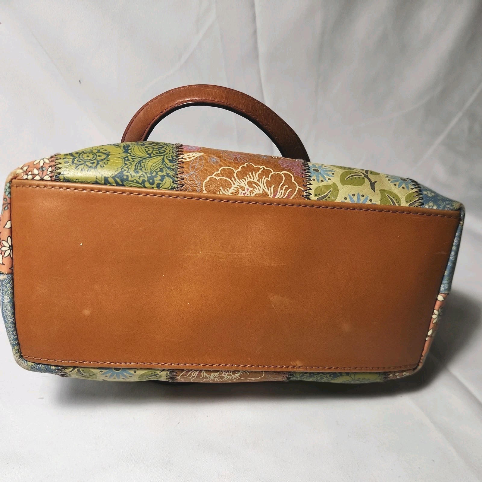 FOSSIL Multicolor Patchwork Leather Shoulder Bag … - image 6