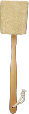 Natural Exfoliating Loofah Luffa Loofa Bath Brush on a Stick - with Long Wooden
